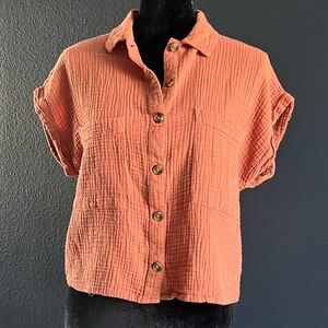 SO Textured Button-Front Shirt